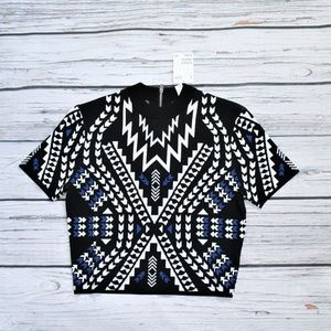 NWT H&M CROPPED SWEATER  BLACK  MEDIUM